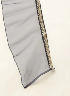 Blue Velvet Embroidered Gown With Dupatta Party Wear -Mahra Clothing Shop Blue Velvet Embroidered Gown With Dupatta IWBS02212536 rrc4