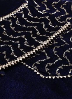 Top From Blue Velvet Embroidered Straight Pant Suit After Six Wear -Mahra Clothing Shop Blue Velvet Embroidered Straight Pant Suit SLBS02211067 rrc1 1