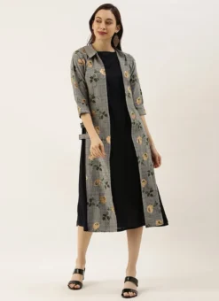 Boat Neck Black Rayon Printed Top N Jacket Set After Six Wear 9 Boat Neck Black Rayon Printed Top N Jacket Set After Six Wear -Mahra Clothing Shop Boat Neck Black Rayon Printed Top N Jacket Set IWBS02012522 u