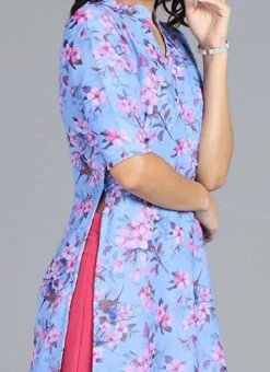 Ethnovog Blue Wide Leg Pant Suit After Six Wear