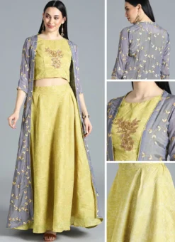 Ethnovog Crop Top N Skirt Party Wear -Mahra Clothing Shop Bollywood Vogue Customised Crop Top N Skirt IWBV01904098 gl