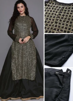 Ethnovog Jacket Style Skirt Set Festive Wear -Mahra Clothing Shop Bollywood Vogue Customised Jacket Style Skirt Set IWBV01903878 gl