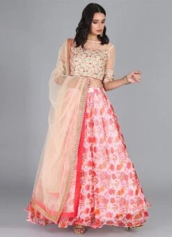 Ethnovog Off White Lehenga Set Party Wear -Mahra Clothing Shop Bollywood Vogue Customised Off white Lehenga Set GHBV01904055 u