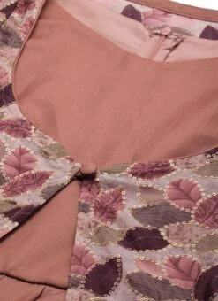 Brown Dhoti Jumpsuit With Embroidered Jacket Festive Wear Party Wear -Mahra Clothing Shop Brown Dhoti Jumpsuit With Embroidered Jacket IWBS02208540 rrc1