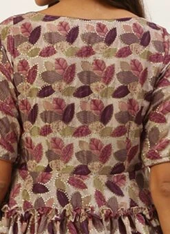 Brown Dhoti Jumpsuit With Embroidered Jacket Festive Wear Party Wear -Mahra Clothing Shop Brown Dhoti Jumpsuit With Embroidered Jacket IWBS02208540 rrc2