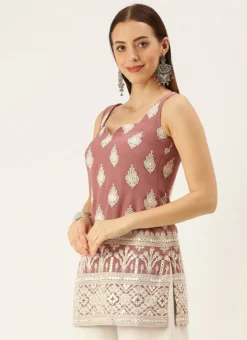 Brown Embroidered Georgette Top Festive Wear 11 Brown Embroidered Georgette Top Festive Wear -Mahra Clothing Shop Brown Embroidered Georgette Top KRBS02307717 b