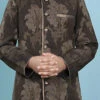 Brown Handloom Silk Classic Sherwani Wedding Wear
