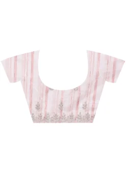 Chiffon Hand Work Beads Work Baby Pink Color Saree Party Wear -Mahra Clothing Shop Chiffon Hand Work Beads Work Baby Pink Color Saree SADCSCB12A b