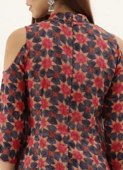 Collar Neck Multicoloured Straight Pant Kurta Set After Six Wear -Mahra Clothing Shop Collar Neck Multicoloured Straight Pant Kurta Set KSBS02001398 rrc3