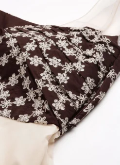 Teen Girls Cream N Wine Muslin Sequins Embroidered Gown Festive Wear -Mahra Clothing Shop Cream N Dark Wine Muslin Sequins Embroidered Gown IWBS02210986 rrc1