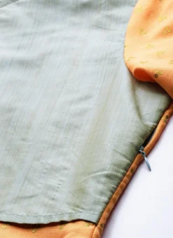 Peach Jacket Style Top And Bottom Festive Wear -Mahra Clothing Shop Custom Made Peach Jacket Style Top and Bottom KSBS01908661 rrc1