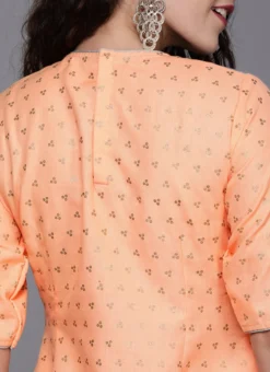 Peach Jacket Style Top And Bottom Festive Wear -Mahra Clothing Shop Custom Made Peach Jacket Style Top and Bottom KSBS01908661 rrc3