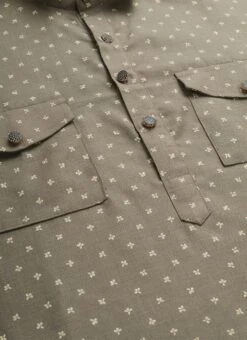 Grey Foil Print Pathani Set Party Wear 10 Grey Foil Print Pathani Set Party Wear -Mahra Clothing Shop Customized Grey Foil Print Pathani Set KPBS01908473 rrc1