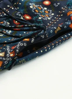 Dark Blue Printed Angarkha Gown Festive Wear 13 Dark Blue Printed Angarkha Gown Festive Wear -Mahra Clothing Shop Dark Blue Printed Angarkha Gown IWBS02110833 rrc2