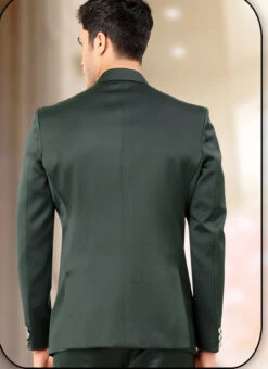 Dark Green Terry Rayon Satin Bandhgala Jacket -Mahra Clothing Shop Dark Green Terry Rayon Satin Bandhgala Jacket JMKMDC3712NB b