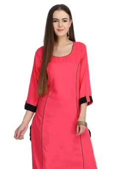Dark Peach Plain Kurta Salwar Set After Six Wear -Mahra Clothing Shop Dark Peach Plain Kurta Salwar Set IWSUDSNSBPH9 b