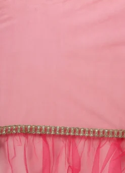 Bottom From Dark Pink Georgette Embroidered Gharara Suit Set After Six Wear -Mahra Clothing Shop Dark Pink Georgette Embroidered Gharara Suit Set SLBS02212480 rrc4