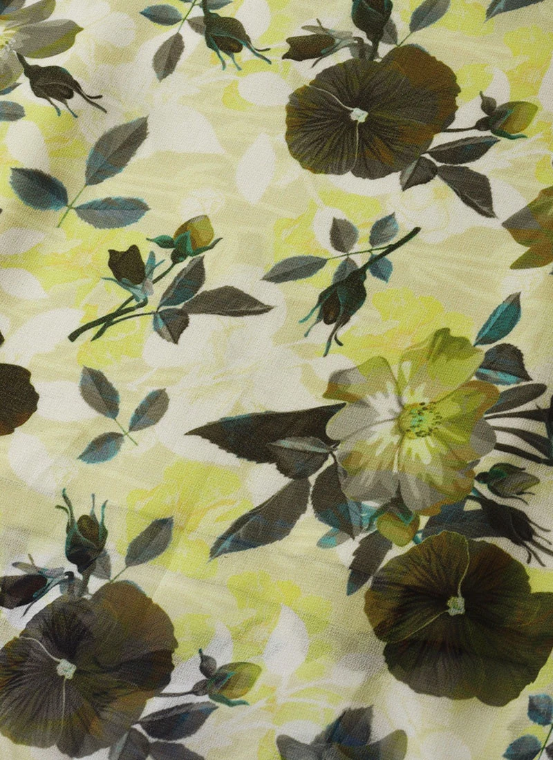 Digital Print Yellow Palazzo Kurta Set Party Wear 5 Digital Print Yellow Palazzo Kurta Set Party Wear - Image 5