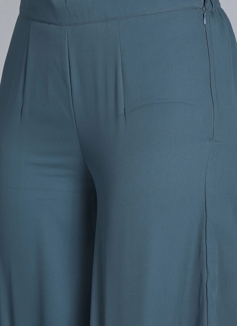 Digital Print Yellow Palazzo Kurta Set Party Wear 6 Digital Print Yellow Palazzo Kurta Set Party Wear - Image 6