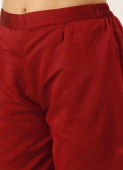 Digital Printed Kurta N Red Chanderi Pants Festive Wear -Mahra Clothing Shop Digital Printed Kurta N Red Chanderi Pants KSBS02109727 rrc2