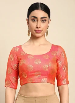 Dull Pink Art Silk Blouse Festive Wear -Mahra Clothing Shop Dull Pink Art Silk Blouse BLBS02303799 u