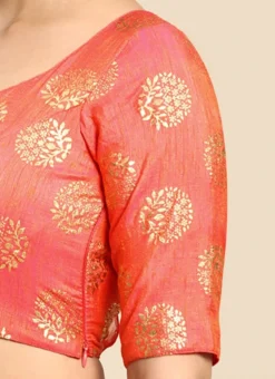 Dull Pink Art Silk Blouse Festive Wear -Mahra Clothing Shop Dull Pink Art Silk Blouse BLBS02303799 rrc4