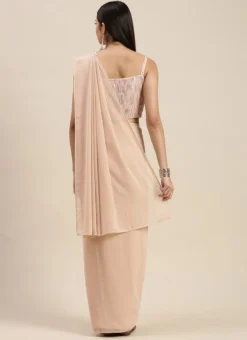Teen Girls Dusty Pale Peach N Beige Georgette Saree Festive Wear -Mahra Clothing Shop Dusty Pale Peach N Beige Georgette Saree SABS02110996 b