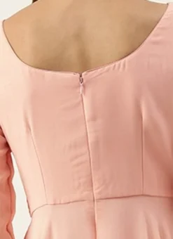 Embroidered Peach Georgette Gown Party Wear -Mahra Clothing Shop Embroidered Peach Georgette Gown IWBS02201275 rrc2