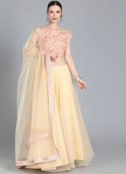 Embroidered Peach N Cream Boat Neck Lehenga Festive Wear -Mahra Clothing Shop Embroidered Peach N Cream Boat Neck Lehenga GHBS01909836RTW u