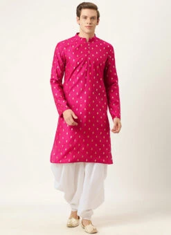 Front Page -Mahra Clothing Shop Embroidered Pink N White Dhoti Set KPBS02007410 u