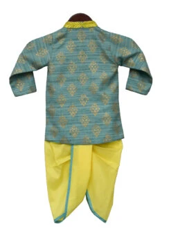 Green Cotton Kurta Dhoti Set -Mahra Clothing Shop Fayon Kids Green Cotton Kurta Dhoti Set KDDFK1319 b