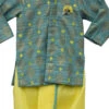 Green Cotton Kurta Dhoti Set