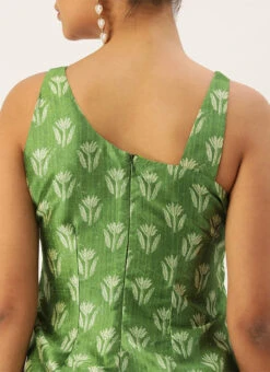 Top From Green Art Silk Digital Printed Co Ords Set After Six Wear -Mahra Clothing Shop Green Art Silk Digital Printed Co Ords Set IWBS02210899 rrc2
