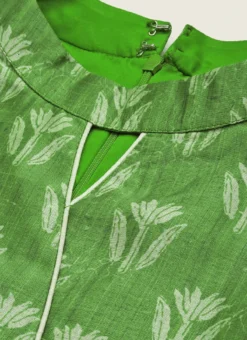 Green Art Silk Digital Printed Halter Neck Dress Festive Wear -Mahra Clothing Shop Green Art Silk Digital Printed Halter Neck Dress DRBS02210996 rrc1