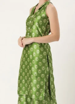 Dupatta From Green Art Silk Digital Printed Top N Pant Suit After Six Wear