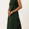 Green Art Silk Foil Organza Jacket Dress Festive Wear