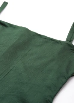 Green Art Silk Foil Organza Jacket Dress Festive Wear -Mahra Clothing Shop Green Art Silk Foil Organza Jacket Dress DRBS02302394 rrc3