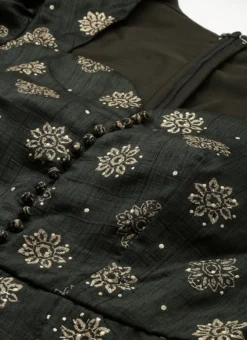 Green Art Silk Foil Print Jumpsuit Festive Wear -Mahra Clothing Shop Green Art Silk Foil Print Jumpsuit DRBS02302438 rrc1