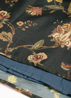 Green Chanderi Printed Floral Maxi Dress Festive Wear -Mahra Clothing Shop Green Chanderi Printed Floral Maxi Dress DRBS02111084 rrc4