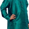 Rama Green Dupion Silk Kurta Pyjama