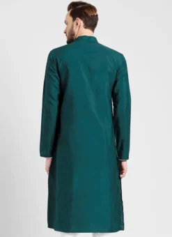Green Dupion Silk Soild Plain Kurta -Mahra Clothing Shop Green Dupion Silk Soild Plain Kurta KUDMF968SG b