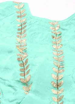 Green Embroidered Chiffon Blouse Festive Wear -Mahra Clothing Shop Green Embroidered Chiffon Blouse BLBS02303762 rrc1