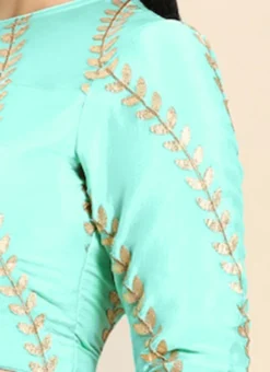 Green Embroidered Chiffon Blouse Festive Wear -Mahra Clothing Shop Green Embroidered Chiffon Blouse BLBS02303762 rrc3