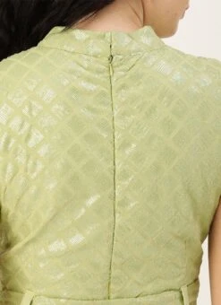 Green Embroidered Collar Neck Jumpsuit Festive Wear -Mahra Clothing Shop Green Embroidered Collar Neck Jumpsuit DRBS02104281 rrc2