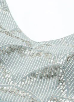 Green Embroidered Layered Gown Party Wear -Mahra Clothing Shop Green Embroidered Layered Gown IWBS02201250 rrc1