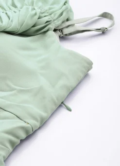 Green Embroidered One Shoulder Style Gown Party Wear -Mahra Clothing Shop Green Embroidered One Shoulder Style Gown IWBS02305134 rrc3