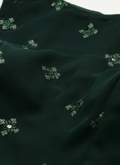 Green Georgette Embroidered Boat Neck Gown Party Wear -Mahra Clothing Shop Green Georgette Embroidered Boat Neck Gown IWBS02301685 rrc1