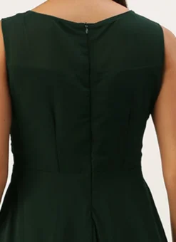 Green Georgette Embroidered Boat Neck Gown Party Wear -Mahra Clothing Shop Green Georgette Embroidered Boat Neck Gown IWBS02301685 rrc2