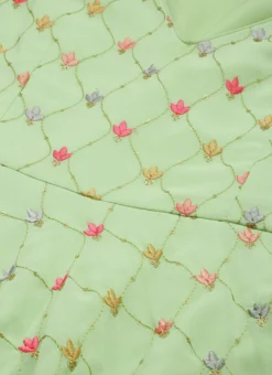 Green Georgette Embroidered Dress Party Wear -Mahra Clothing Shop Green Georgette Embroidered Dress DRBS02209667 rrc1