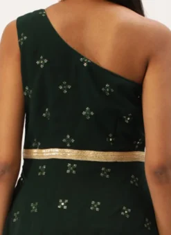 Green Georgette Embroidered Gown Festive Wear -Mahra Clothing Shop Green Georgette Embroidered Gown IWBS02301055 rrc2